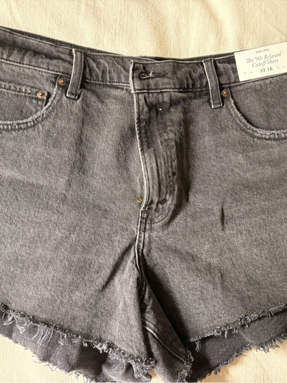 Abercrombie 90s Relaxed Cutoff Denim Shorts